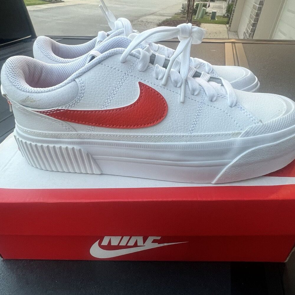 Nike Court Legacy Lift Platform Shoes Sneakers Women’s Sz 9.5 White DZ5203-100 - Picture 5 of 11